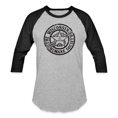 WHS 1879 Logo Baseball T-Shirt - heather gray/black