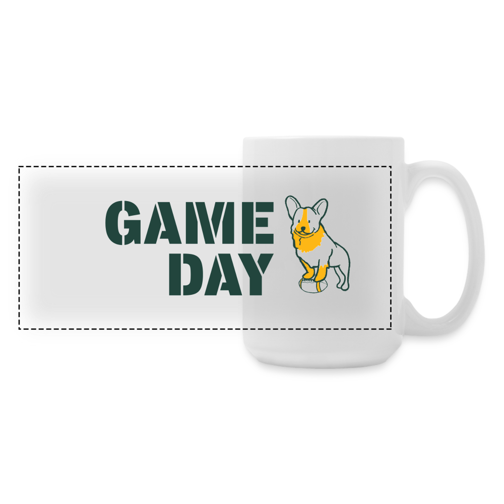 Game Day Dog Panoramic Coffee/Tea Mug 15 oz - white