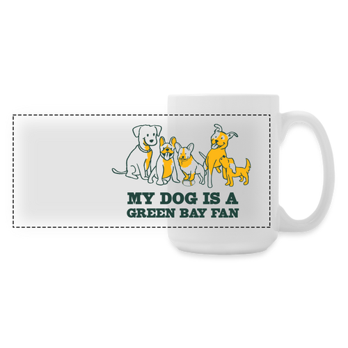 Dog is a GB Fan Panoramic Coffee/Tea Mug 15 oz - white