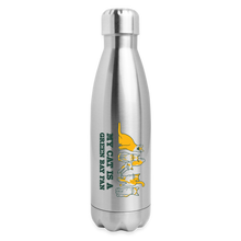Load image into Gallery viewer, Cat is a GB Fan Insulated Stainless Steel Water Bottle - silver