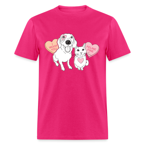 Valentine Hearts Classic T-Shirt - fuchsia