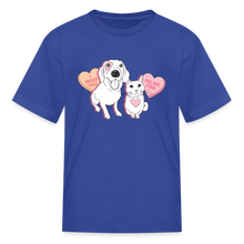 Load image into Gallery viewer, Valentine Hearts Kids&#39; T-Shirt - royal blue