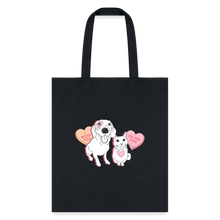 Load image into Gallery viewer, Valentine Hearts Tote Bag - black