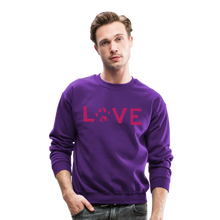 Load image into Gallery viewer, Love Pawprint Crewneck Sweatshirt - purple