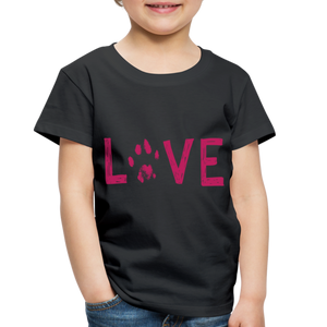 Love Pawprint Toddler Premium T-Shirt - black