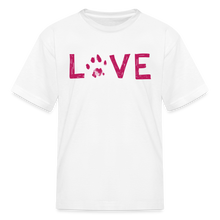 Load image into Gallery viewer, Love Pawprint Kids&#39; T-Shirt - white