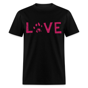Love Pawprint Classic T-Shirt - black