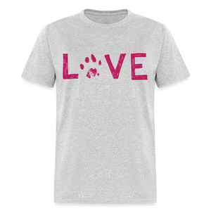 Love Pawprint Classic T-Shirt - heather gray