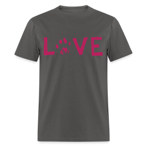 Love Pawprint Classic T-Shirt - charcoal