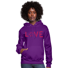 Load image into Gallery viewer, Love Pawprint Contoured Hoodie - purple
