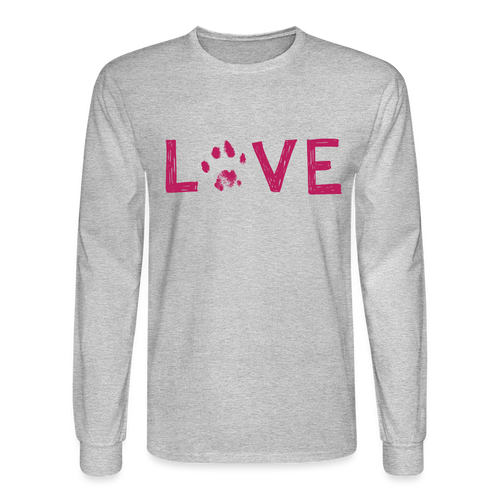 Love Pawprint Classic Long Sleeve T-Shirt - heather gray