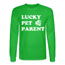Load image into Gallery viewer, Lucky Pet Parent Long Sleeve T-Shirt - bright green