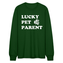 Load image into Gallery viewer, Lucky Pet Parent Long Sleeve T-Shirt - forest green