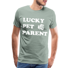 Load image into Gallery viewer, Lucky Pet Parent Premium T-Shirt - steel green