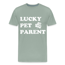 Load image into Gallery viewer, Lucky Pet Parent Premium T-Shirt - steel green