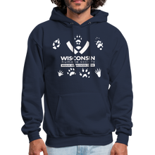 Load image into Gallery viewer, Wildlife Pawprints Classic Hoodie - navy
