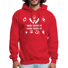 Load image into Gallery viewer, Wildlife Pawprints Classic Hoodie - red