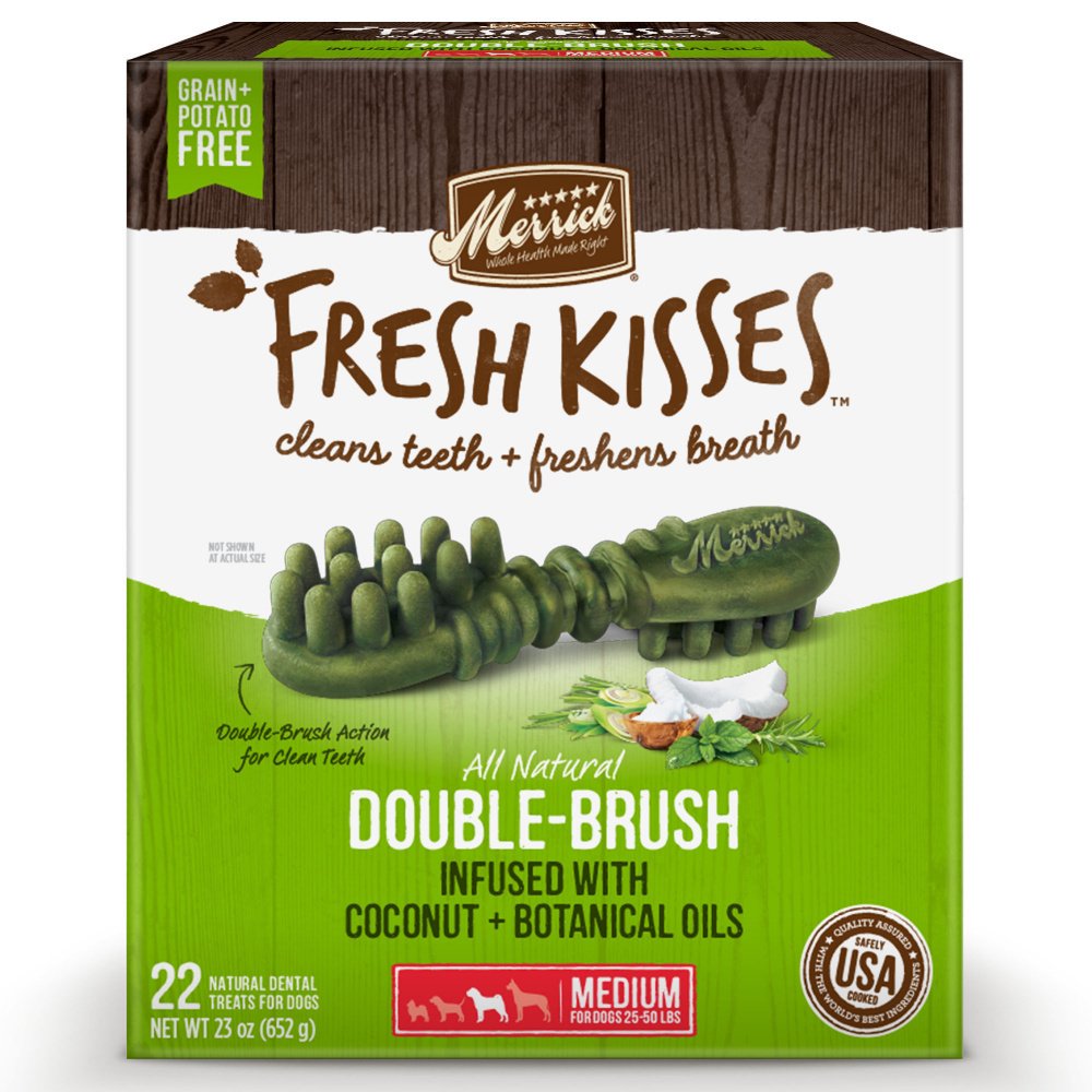 
                  
                    Merrick Fresh Kisses Dog Dental Treats Coconut Plus Botanical Oils Recipe Dog Treats for Medium Breeds
                  
                