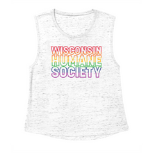 Load image into Gallery viewer, WHS Pride Rainbow Contoured Muscle Tank Top