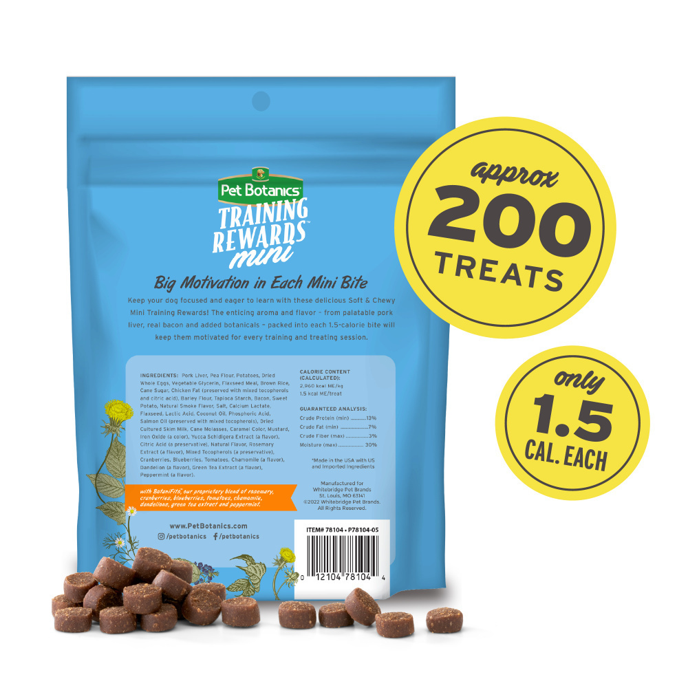 
                  
                    Pet Botanics Training Rewards Mini Soft & Chewy Bacon Dog Treats
                  
                