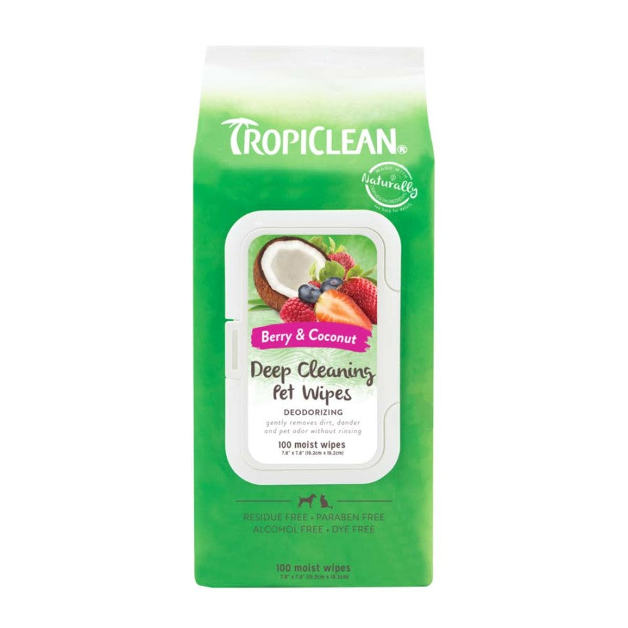 TropiClean Deep Cleaning Wipes for Dogs