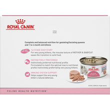 Load image into Gallery viewer, Royal Canin Feline Health Nutrition Mother &amp; Babycat Ultra Soft Mousse in Sauce Canned Cat Food