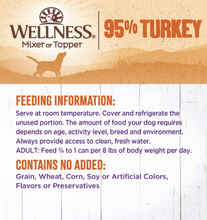 Load image into Gallery viewer, Wellness Natural Grain Free Adult 95% Turkey Canned Dog Food