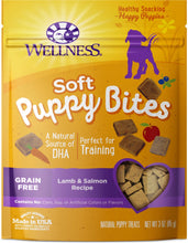 Load image into Gallery viewer, Wellness Soft Puppy Bites Lamb &amp; Salmon Recipe Dog Treats