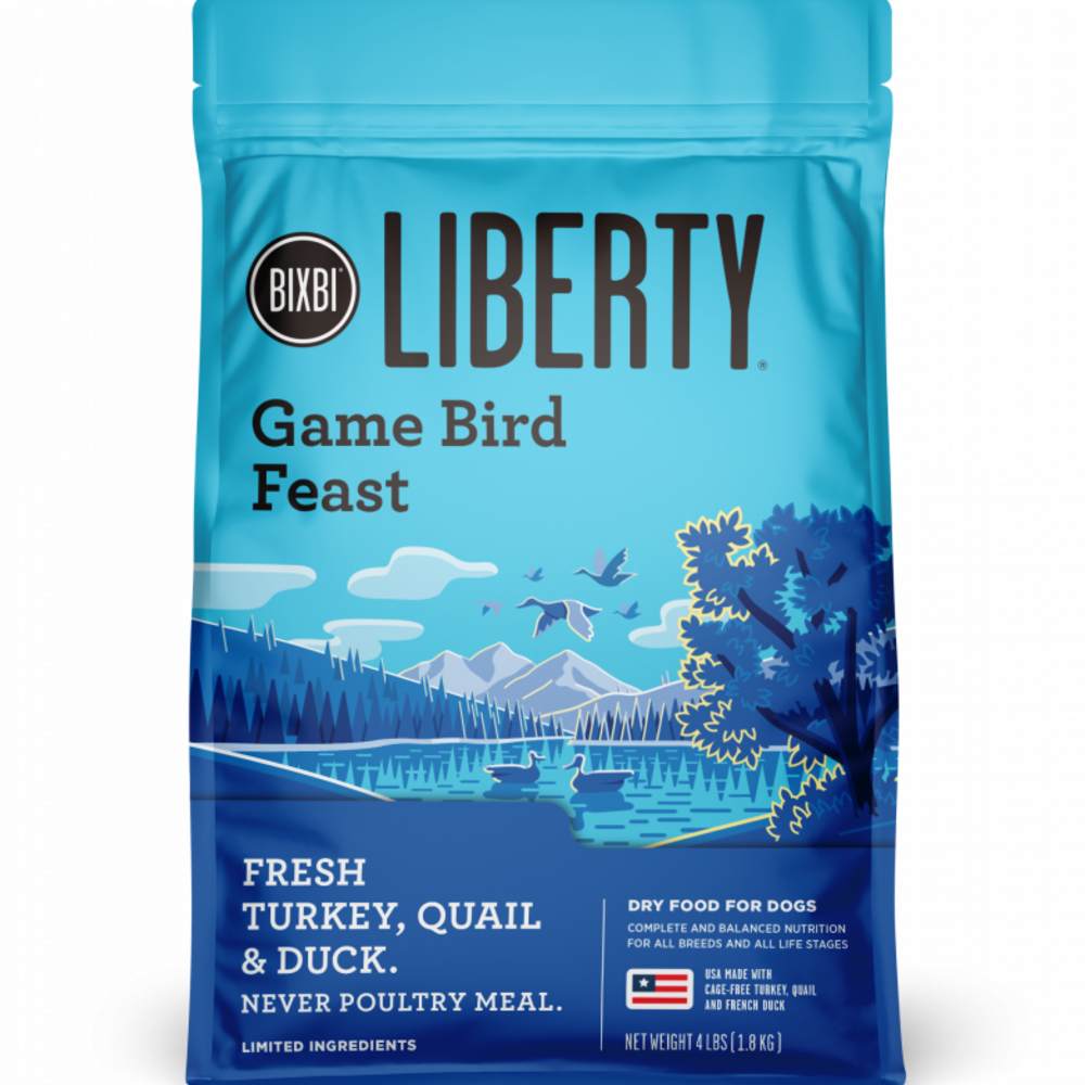 
                  
                    Bixbi Liberty Gamebird Feast (Turkey, Quail, Duck) Kibble Dog Food
                  
                