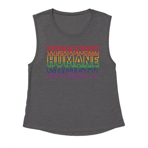 WHS Pride Rainbow Contoured Muscle Tank Top