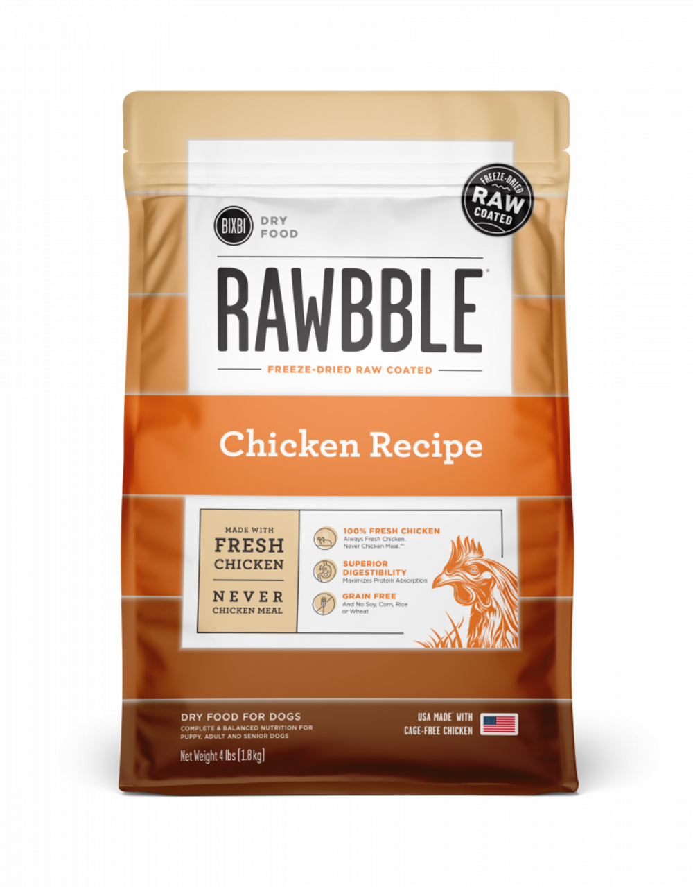Bixbi Rawbble Kibble Grain Free Chicken Dog Food
