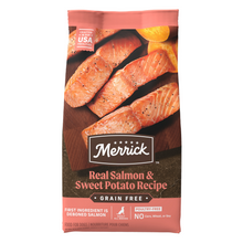 Load image into Gallery viewer, Merrick Premium Grain Free Dry Adult Dog Food Wholesome And Natural Kibble With Real Salmon And Sweet Potato