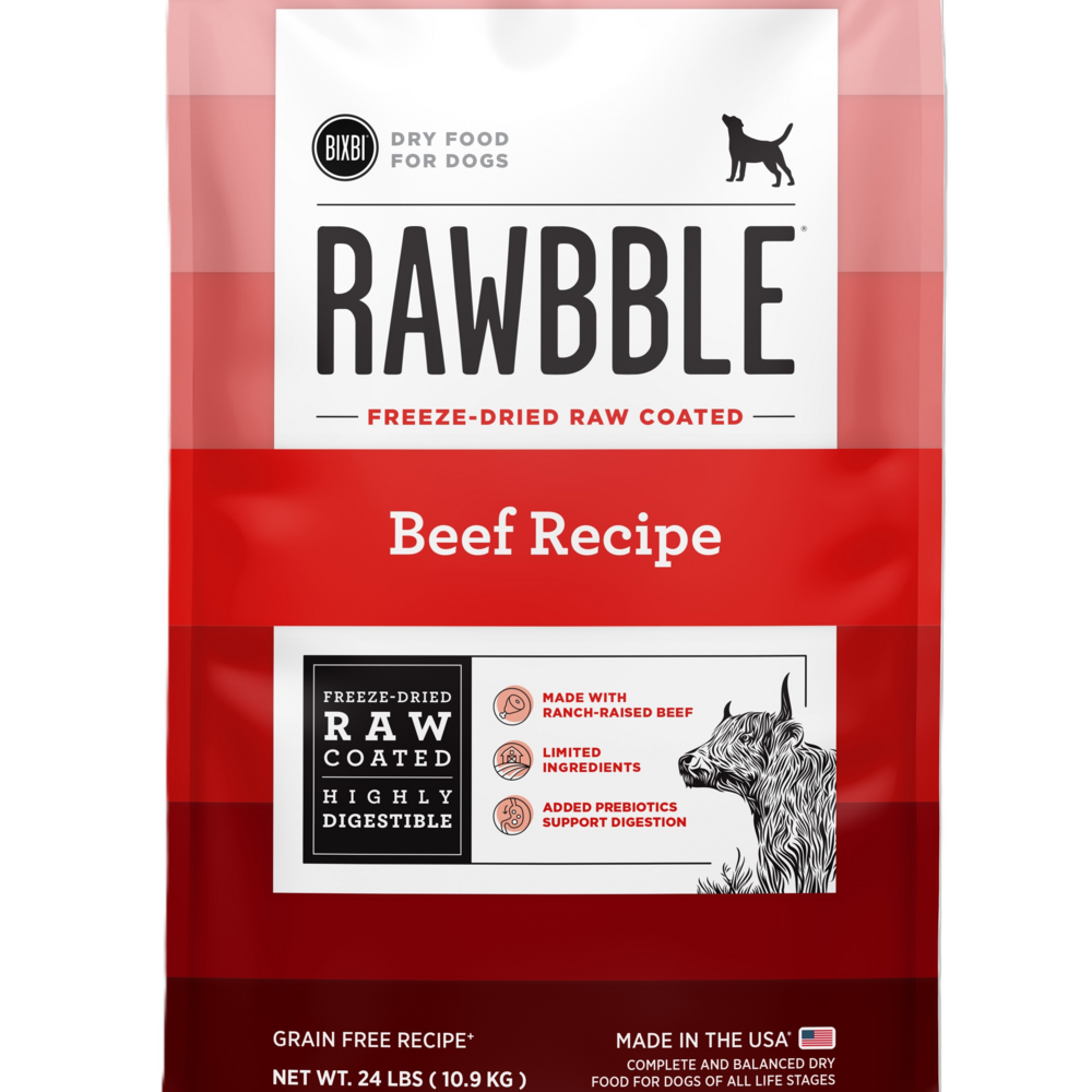 Bixbi Rawbble Freeze Dried Grain Free Beef Recipe for Dogs