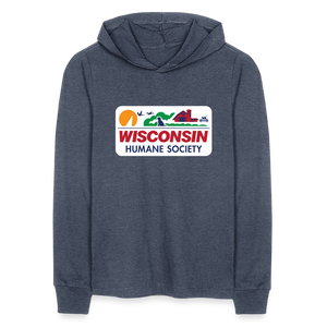 WHS License Plate Long Sleeve Hoodie Shirt - heather navy