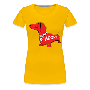 "Big Red Dog" Contoured Premium T-Shirt - sun yellow