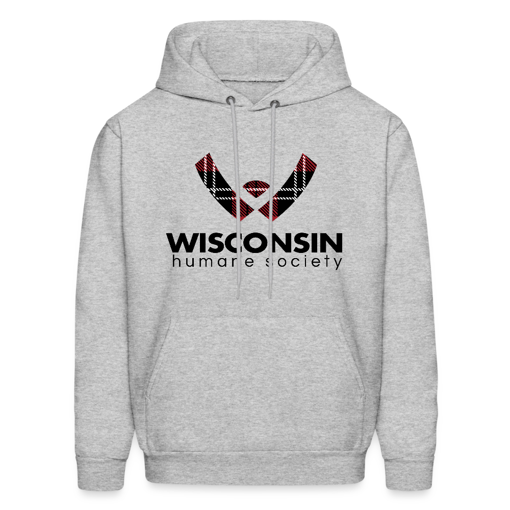 WHS Plaid Logo Hoodie - heather gray