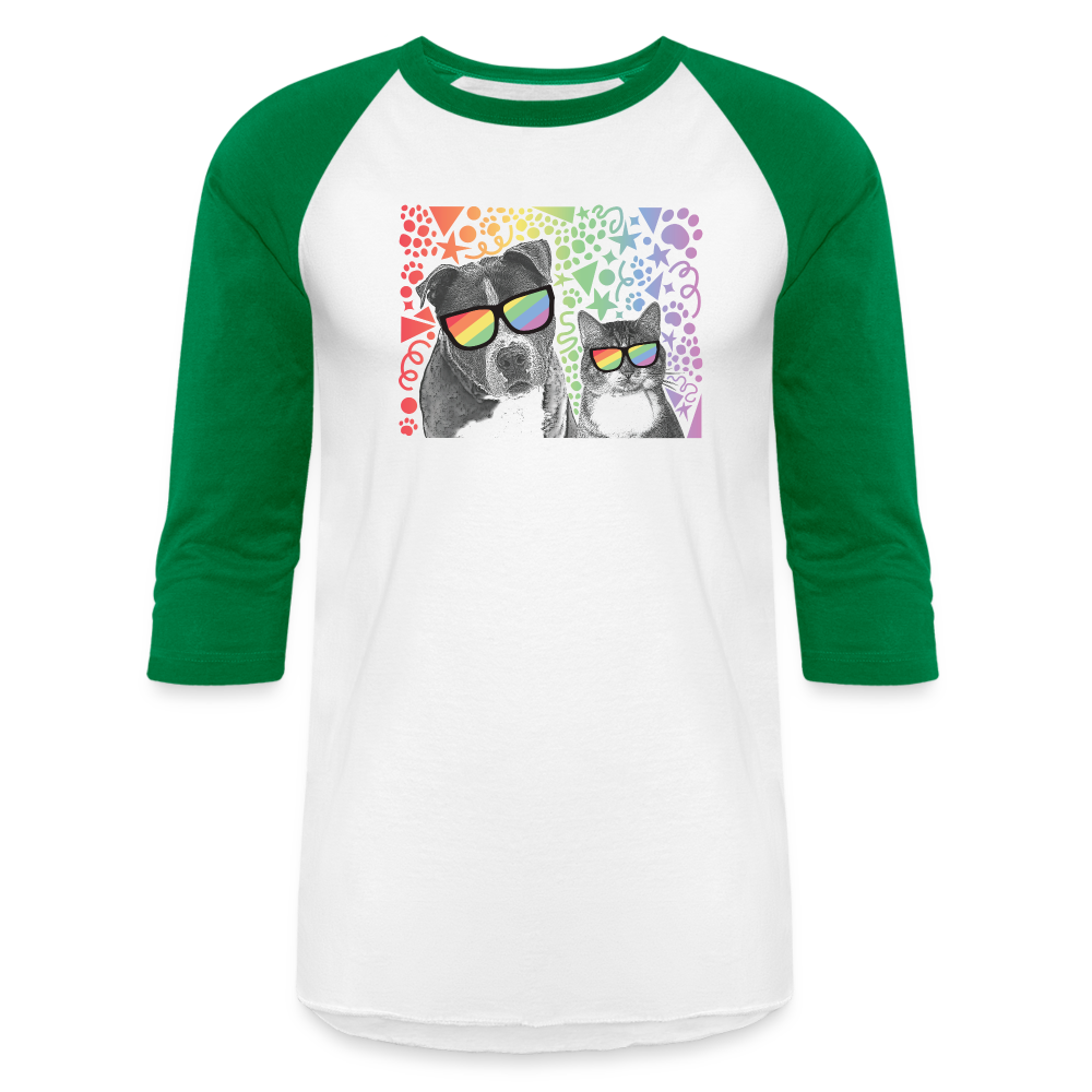 
                  
                    Pride Party Baseball T-Shirt - white/kelly green
                  
                