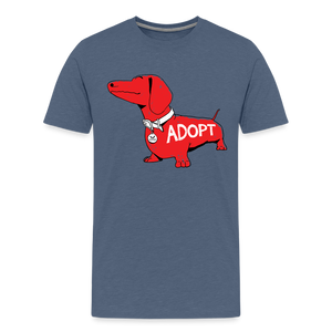 "Big Red Dog" Classic Premium T-Shirt - heather blue