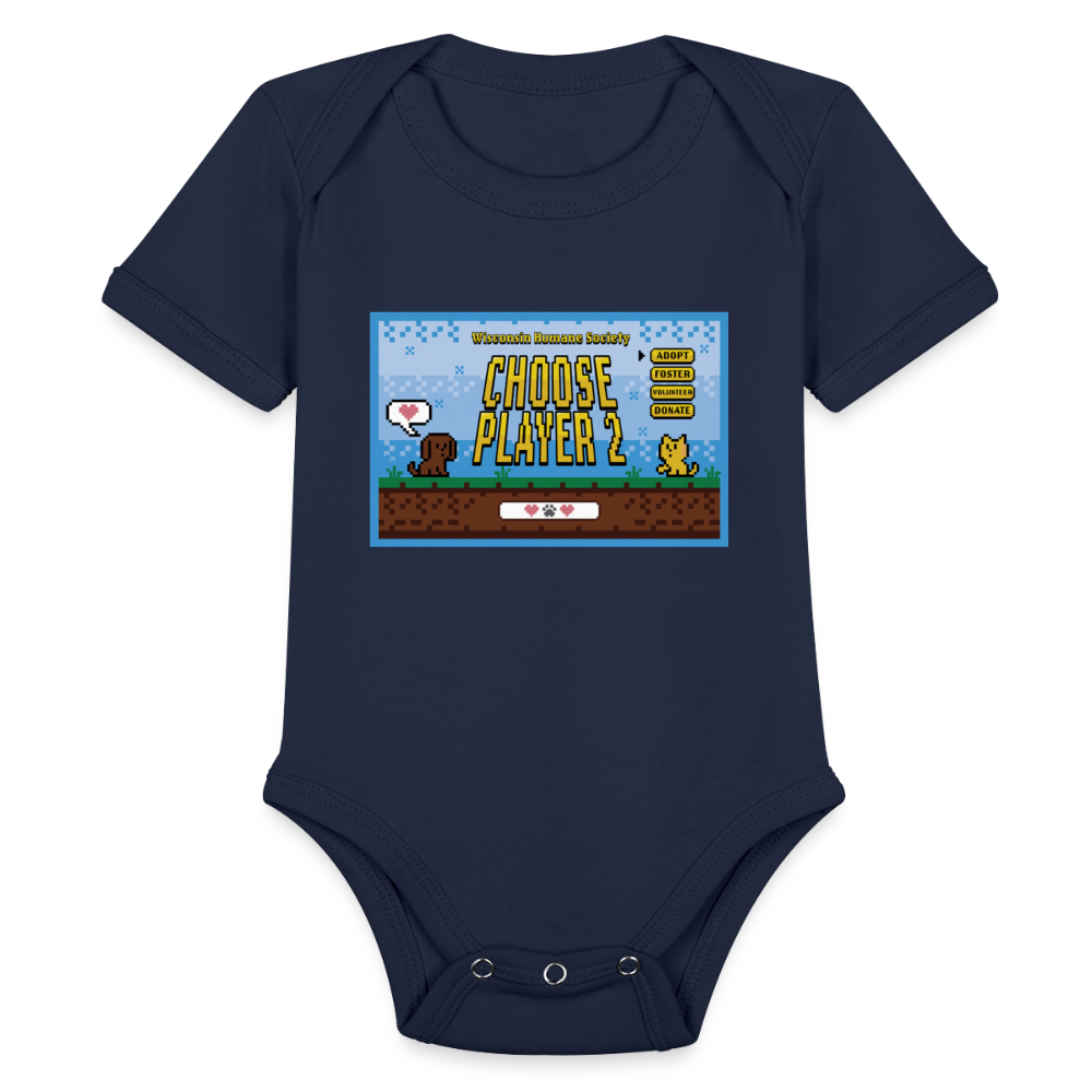 
                  
                    WHS Player 2 Organic Short Sleeve Baby Bodysuit - dark navy
                  
                
