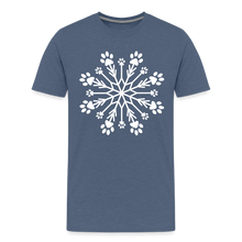 Load image into Gallery viewer, Paw Snowflake Premium T-Shirt - heather blue