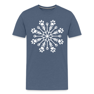 Paw Snowflake Premium T-Shirt - heather blue