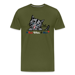 Red White & Mew Classic Premium T-Shirt - olive green