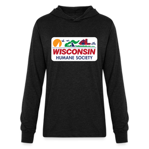 WHS License Plate Long Sleeve Hoodie Shirt - heather black