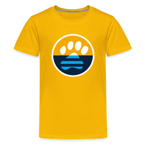 MKE Flag Paw Kids' Premium T-Shirt - sun yellow