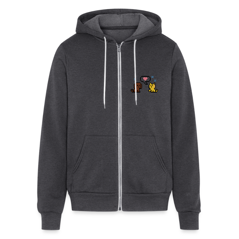 
                  
                    8-Bit Dog & Cat Bella + Canvas Unisex Full Zip Hoodie - charcoal grey
                  
                