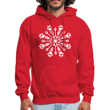 Load image into Gallery viewer, Paw Snowflake Classic Hoodie - red