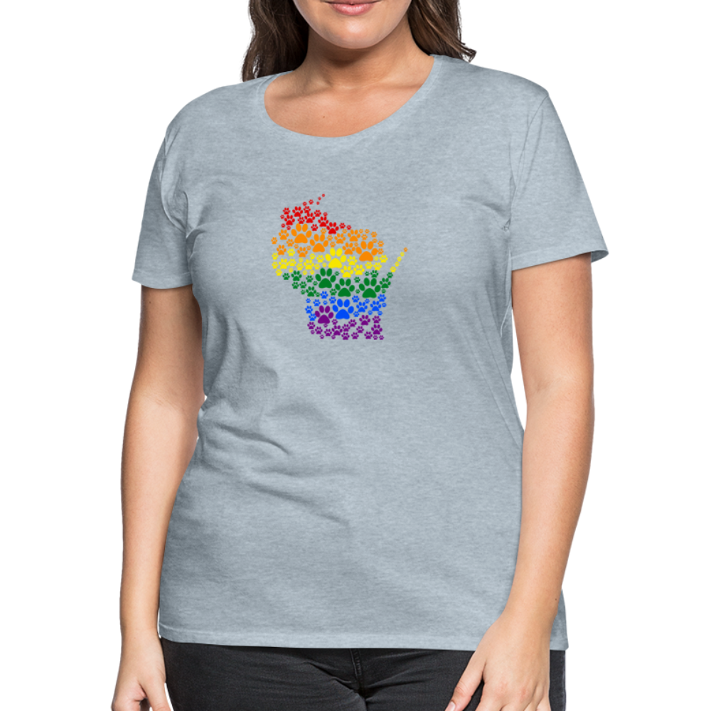 
                  
                    Pride Paws Contoured Premium T-Shirt - heather ice blue
                  
                