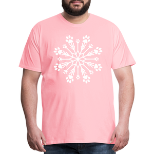 Paw Snowflake Premium T-Shirt - pink