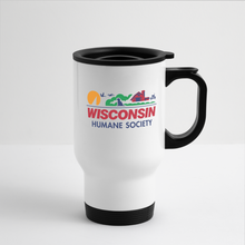 Load image into Gallery viewer, WHS License Plate Travel Mug - white