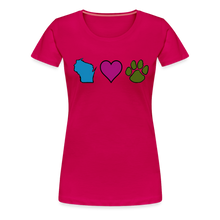 Load image into Gallery viewer, WI Loves Pets Contoured Premium T-Shirt - dark pink